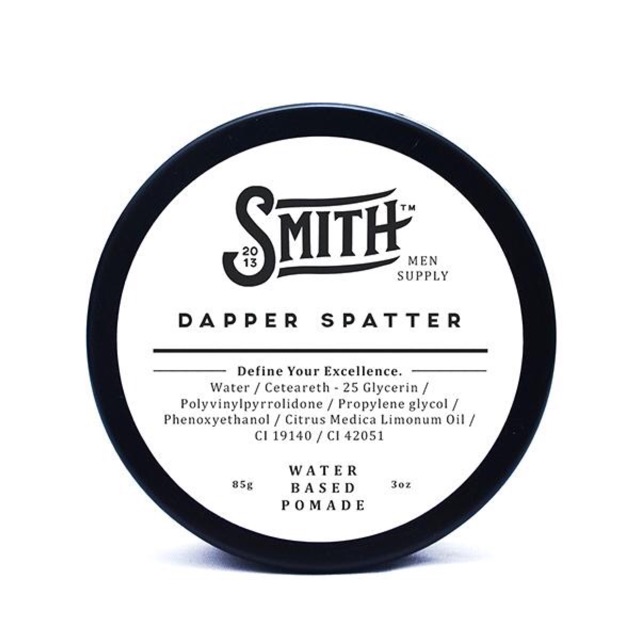 POMADE SMITH DAPPER SPATTER WATERBASED GRATIS SISIR, STICKER &amp; POUCH