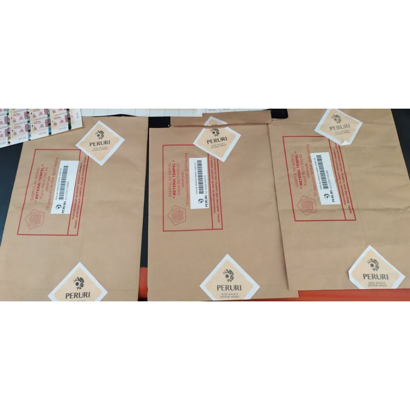 

amplop meterai asli peruri