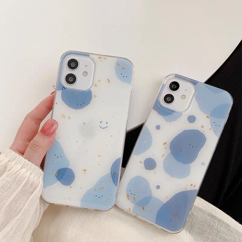 Pola Batu Biru Casing Ponsel IPhone 12 13 11 Pro Max X Xs Max Xr 7 8 Plus Lbxl