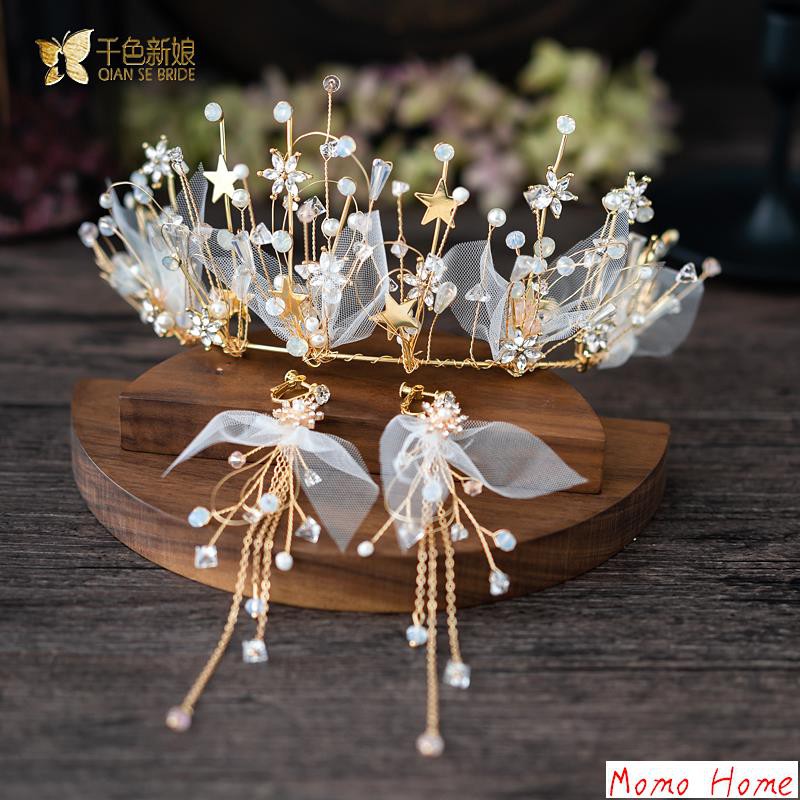  MH 2019 baru pengantin tiara Sen Xianmei crepe headband 