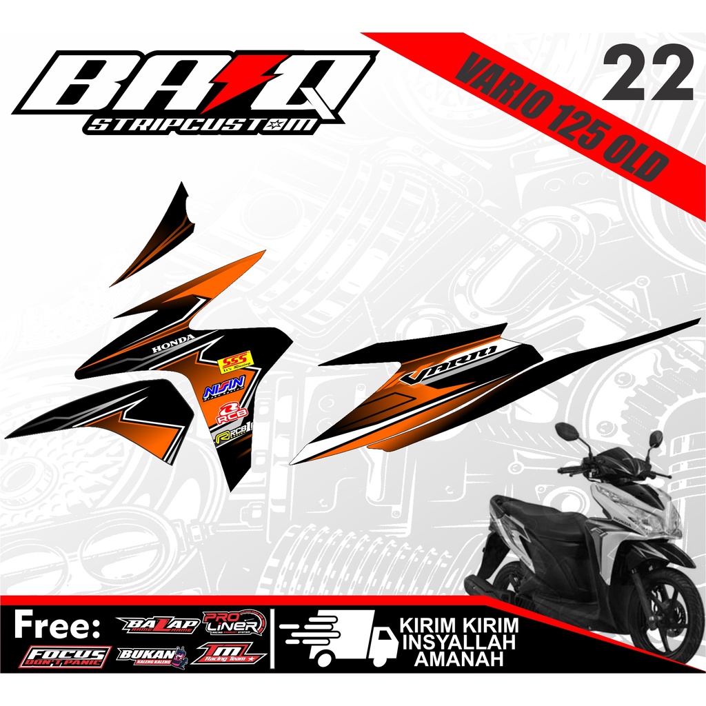 STRIPING HONDA VARIO 125 OLD CUSTOM VARIASI 22