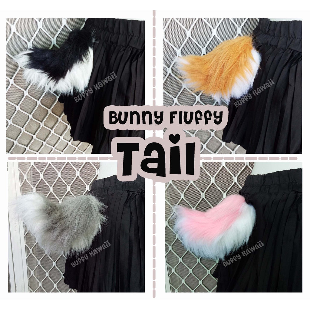 Ekor kelinci halloween costume usagi cosplay rabbit bunny kawaii tail furry fluffy accesories anime