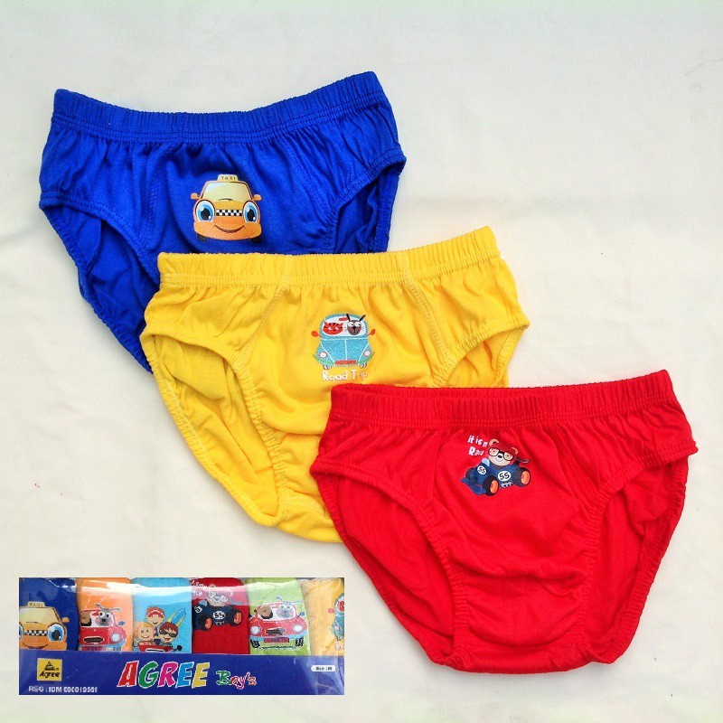 6pcs CD Agree Kids C18 &amp; C9 | Celana Dalam Agree Anak | CD Anak Laki Laki | Open Sorx Grosir 6pcs