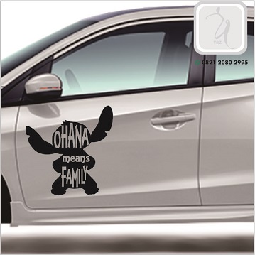 cutting stiker mobil moana ohana stitch stiker kaca body mobil keren