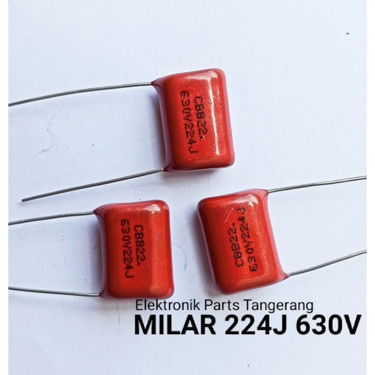 KAPASITOR MILAR 224J 630V CAPACITOR MILAR 224J 630V KAPASITOR MILAR 224K 630V CAPACITOR MYLAR 224J 6
