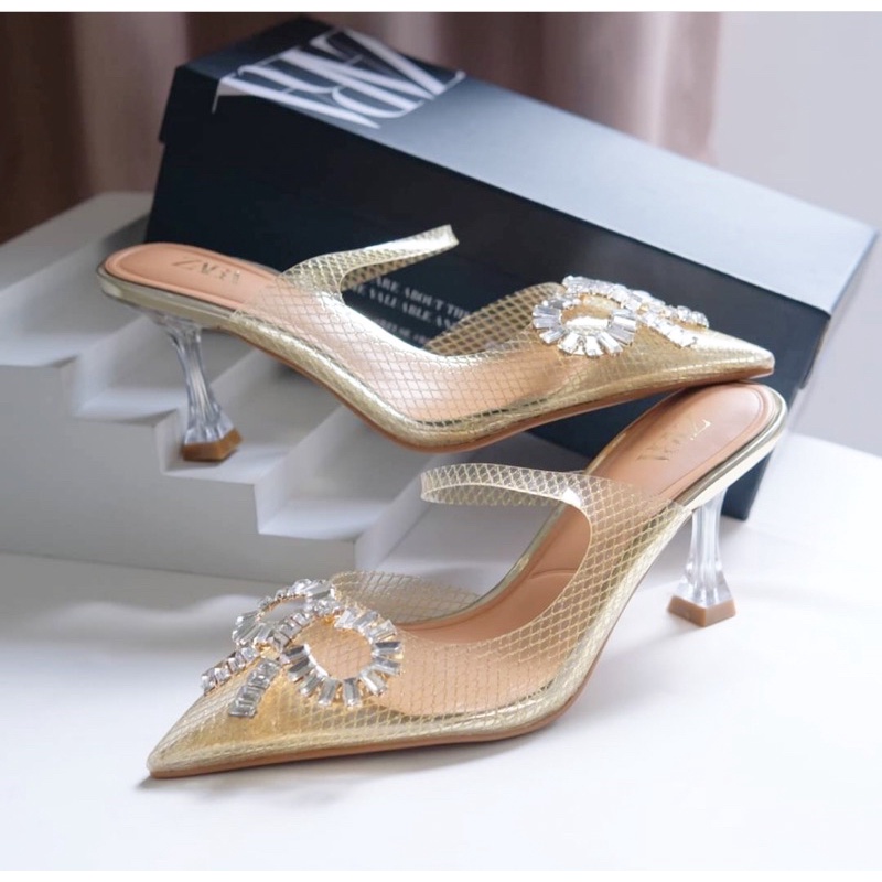 [7.7 Boombastis Sale⚡] - SEPATU HEELS WANITA SLINGBACK SHOES ZS462 PREMIUM IMPORT