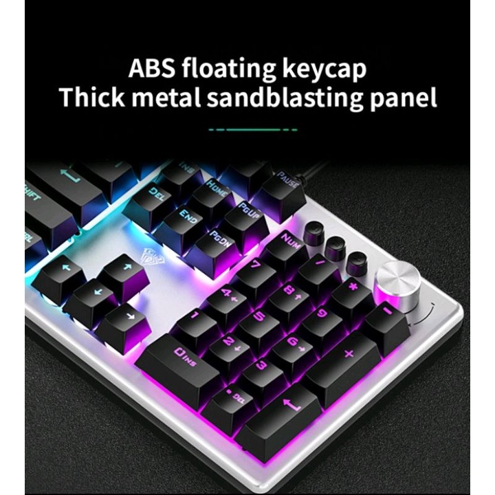 Keyboard Gaming Multimedia Membrane AULA F2028 – RGB Macro suport otg