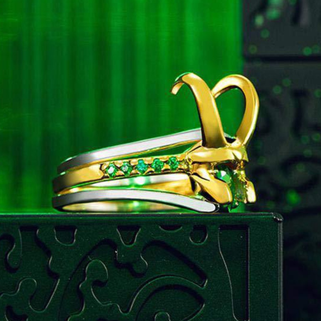 Hu Hu Hu Hu Hu Alat Bantu Pasang Kacamata♡ 3 Pcs / Set Cincin 3 In 1 Bentuk Helm Dapat Dilepas Bahan Cubic Zirconia Warna Hijau Untuk Unisex