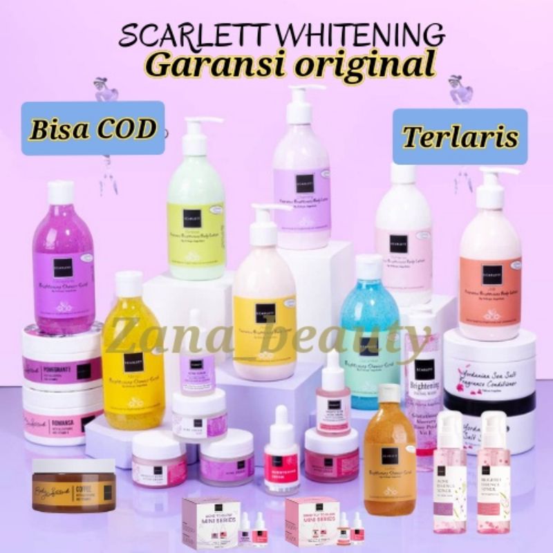 SCARLETT WHITENING BODY LOTION LENGKAP ALL SERIES ORIGINAL SCARLETT SCARLET SKARLET SECARLET SEKARLE