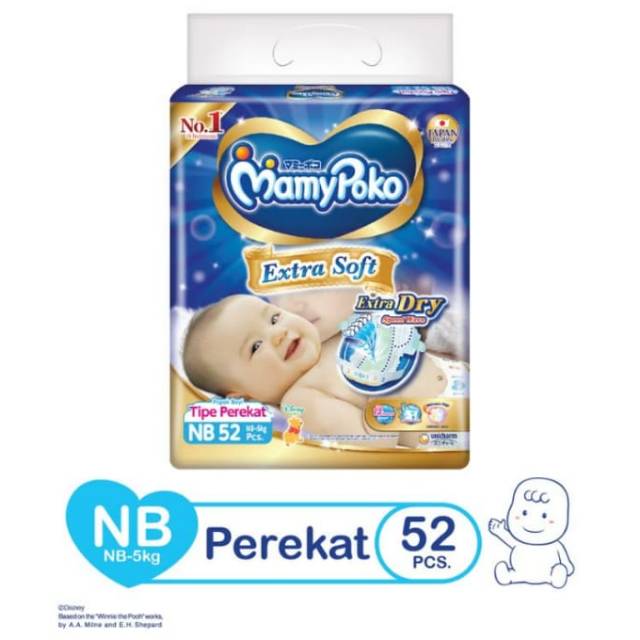 Mamypoko royal soft newborn tape NB52