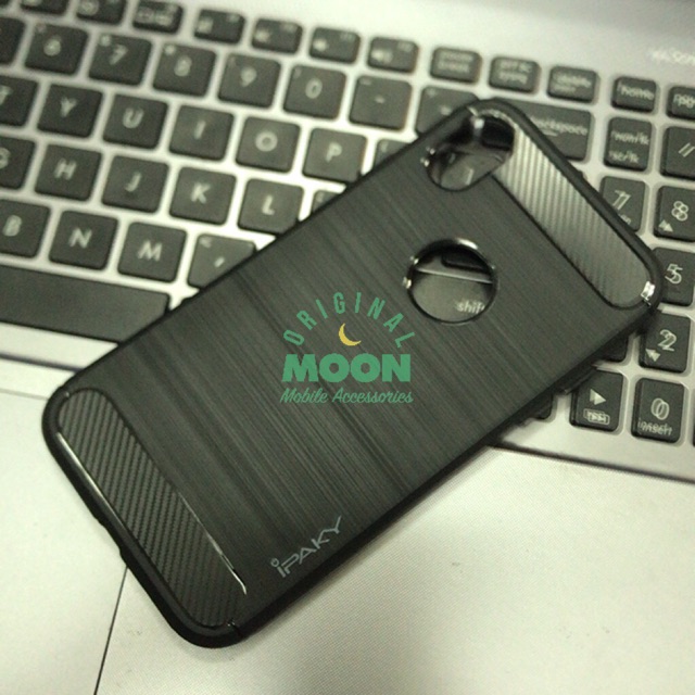 Case ipaky iphone XS MAX carbon silikon softshell softcase premium casing karbon