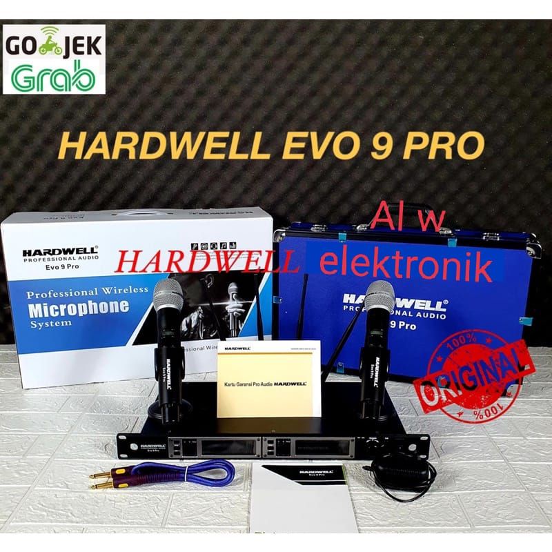 Microphone wireless HARDWELL EVO9.mic wireless UHF vocal profesional kelas tinggi.