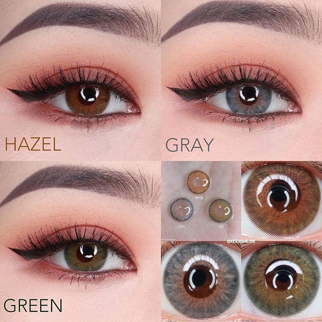 Softlens Princess Symphony (dupe O'Lens) Warna Gray Grey Olive Green Hazel Brown Soft lens Blackpink