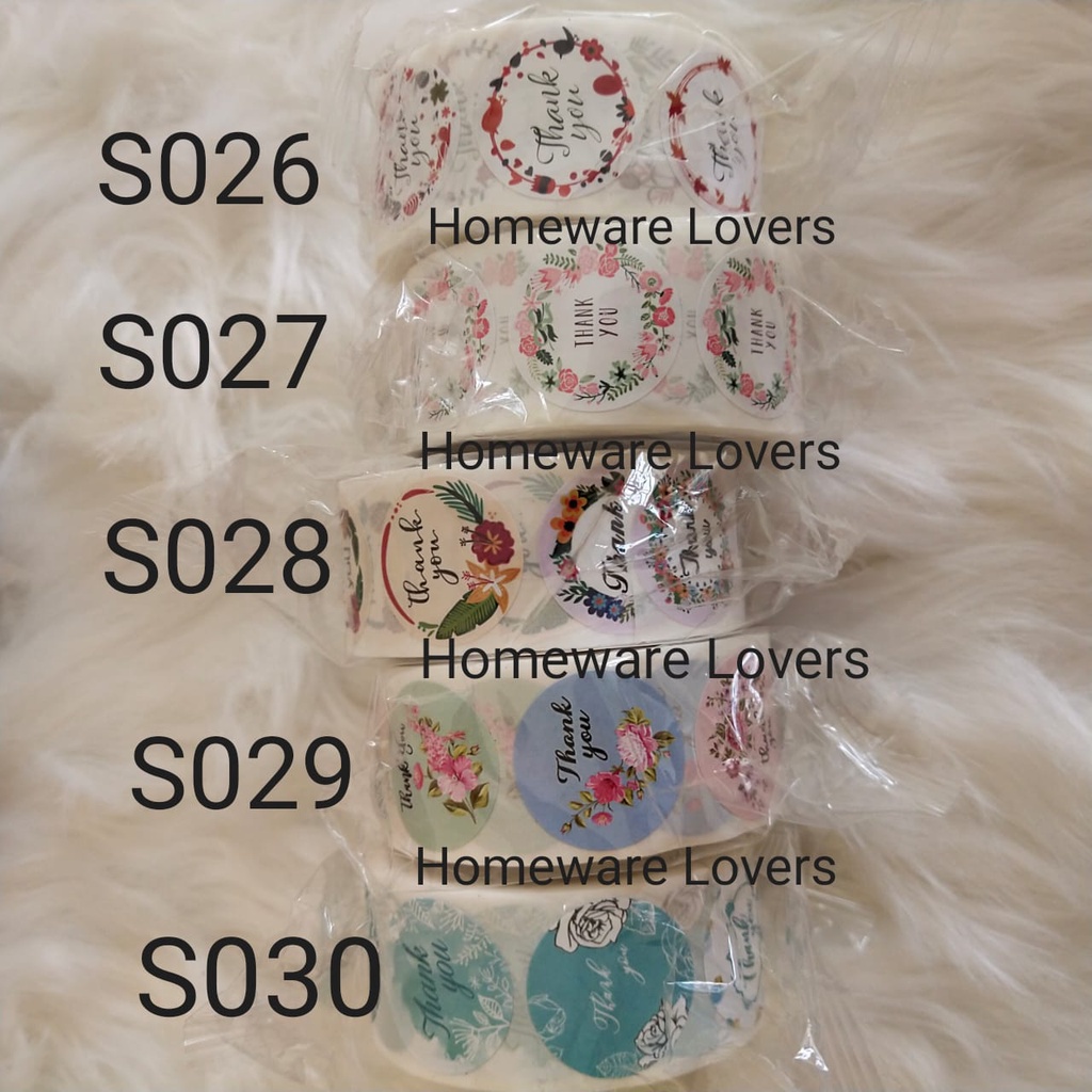 Stiker Thank You / Stiker HomeMade / Label Terima Kasih / Label HomeMade( 1 Roll isi 500pcs stiker )