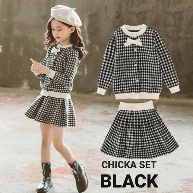 CHIKA SET / SETELAN CARDIGAN ROK MINI ANAK CEWEK IMPORT KOREA BAHAN TEBAL