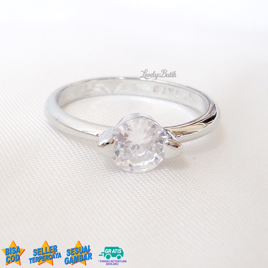 Lovelybutik - Cincin Xuping Anti Luntur Anti Karat Lind4 Cincin Wanita Remaja Terbaru Model Permata