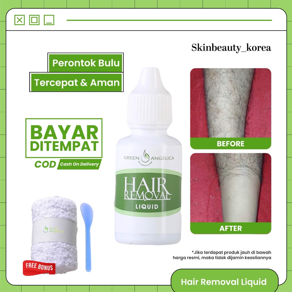 Liquid Hair Removal Perontok Bulu Permanen Ampuh Alami di jamin bpom Cepat, Penghilang Bulu, Penghil
