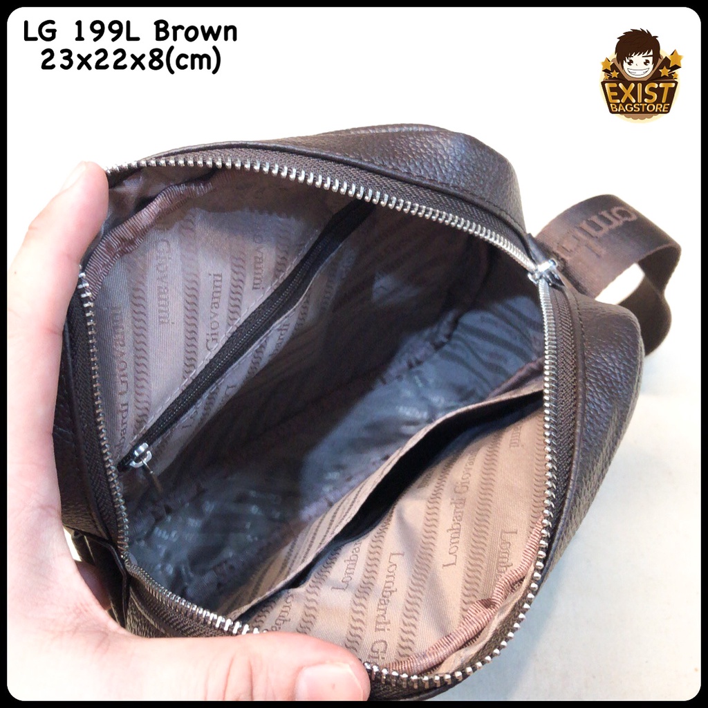 tas pria original lombardi giovanni 199 series bahan asli kulit tas original