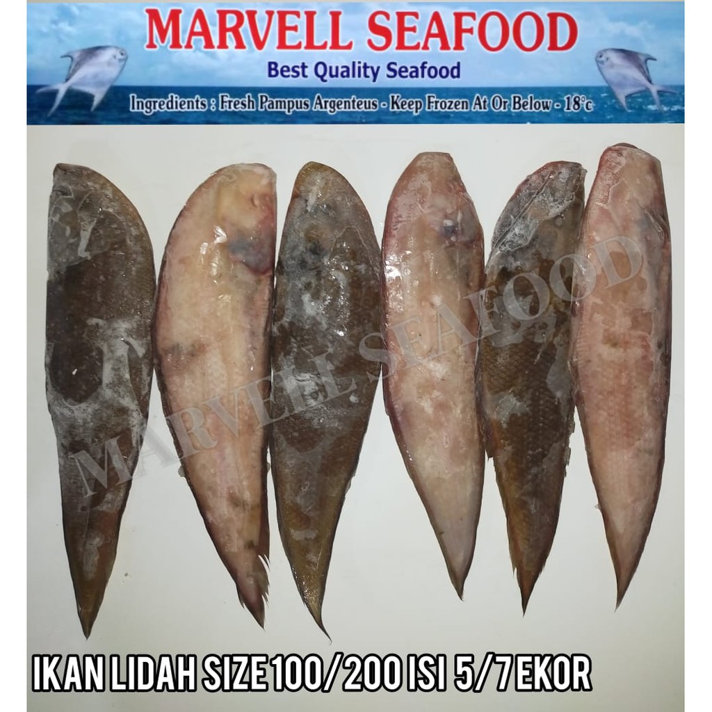 

Ikan Lidah 100/200 isi 5/7ekor