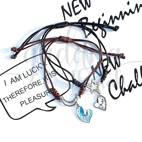 GEMEZZ Gelang BFF Blue Heart Gelang Couple ISI 2 GG 205336