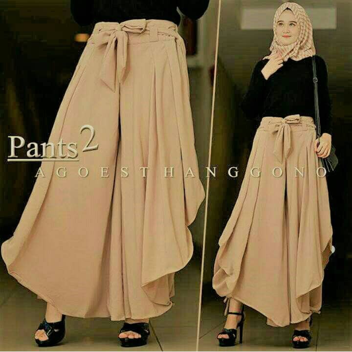 Termurah AGNES PANTS Busana muslim Celana Muslimah Celana Kulot Modern