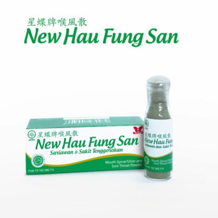 

HAU FUNG SAN Cap Kupu Obat Tradisional Herbal Alami Natural Jamu Sariawan Sakit Tenggorokan Serbuk