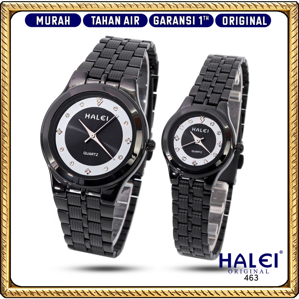 Original #Jam Tangan Halei ORI #Garansi 1 Tahun #Jam Tangan Rantai Couple Bulat Original Murah Halei
