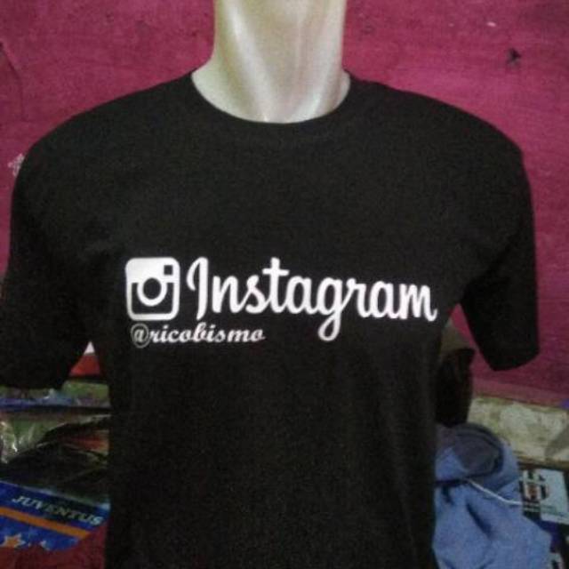 Baju t-shirt Kaos instagram bisa pakai nama sendiri / costum / distro