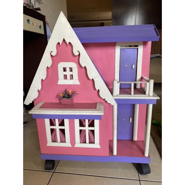preloved mainan rumah barbie kayu