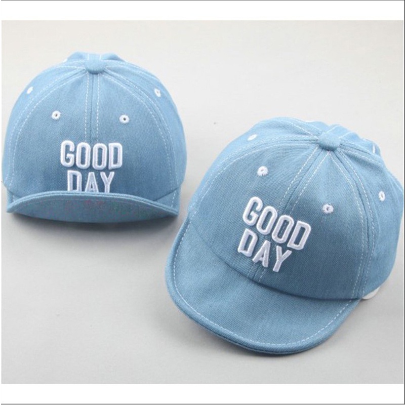 Jocoproduction - Topi Fashion Anak Bayi Baseball Lipat Bordir Good Day Unisex-7