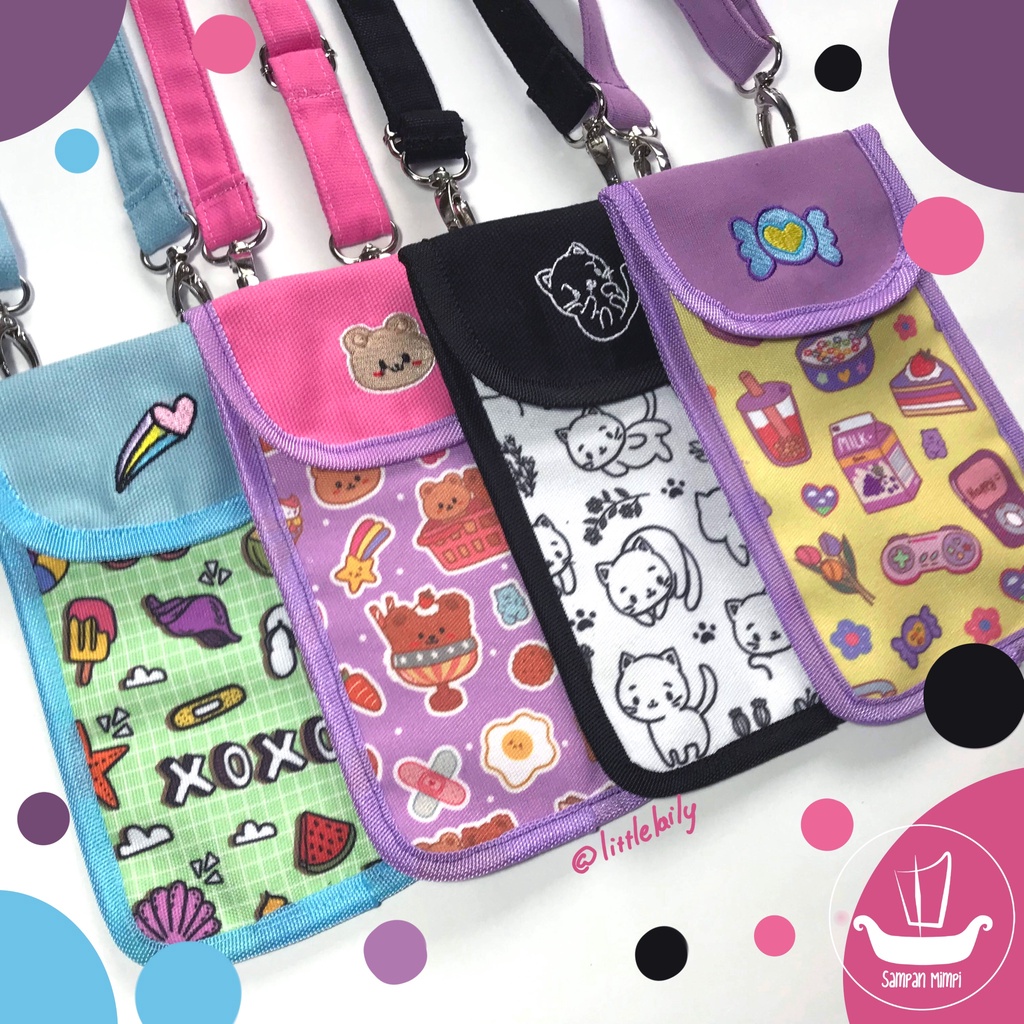 Cute Phone Sling Bag Sampan Mimpi/ Tas Slempang Handphone lucu