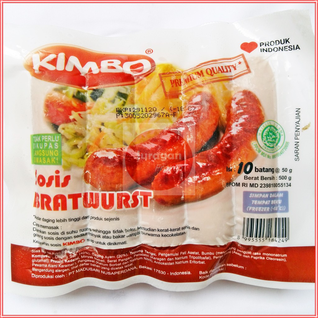 

PROMO TERMURAH!!! KIMBO SOSIS BRATWURST 10PCS 500GR / KIMBO / SOSIS BRATWURST / SOSIS SAPI