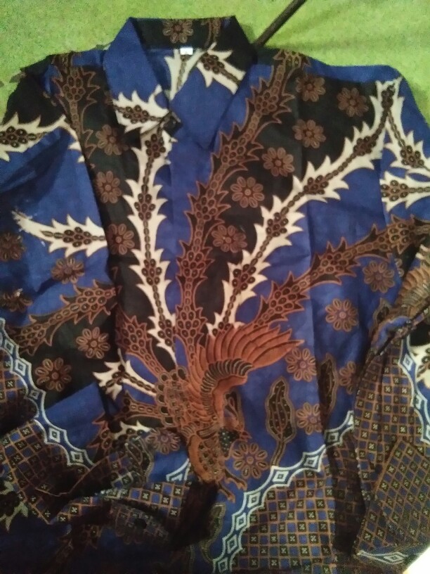 Atasan Batik Pria Lengan Panjang Kenongo Hem Padi Pekalongan M L Xl