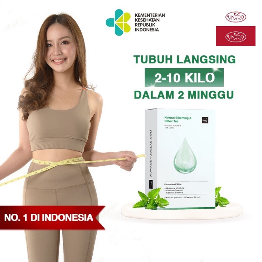 Beaudelab Slimming &amp; Detox Green Tea Teh Diet Detoks Pelangsing