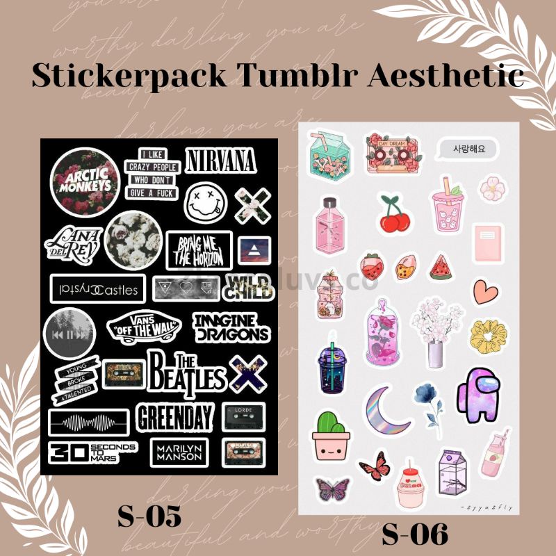 [READY STOCK] Stickerpack Tumblr Aesthetic