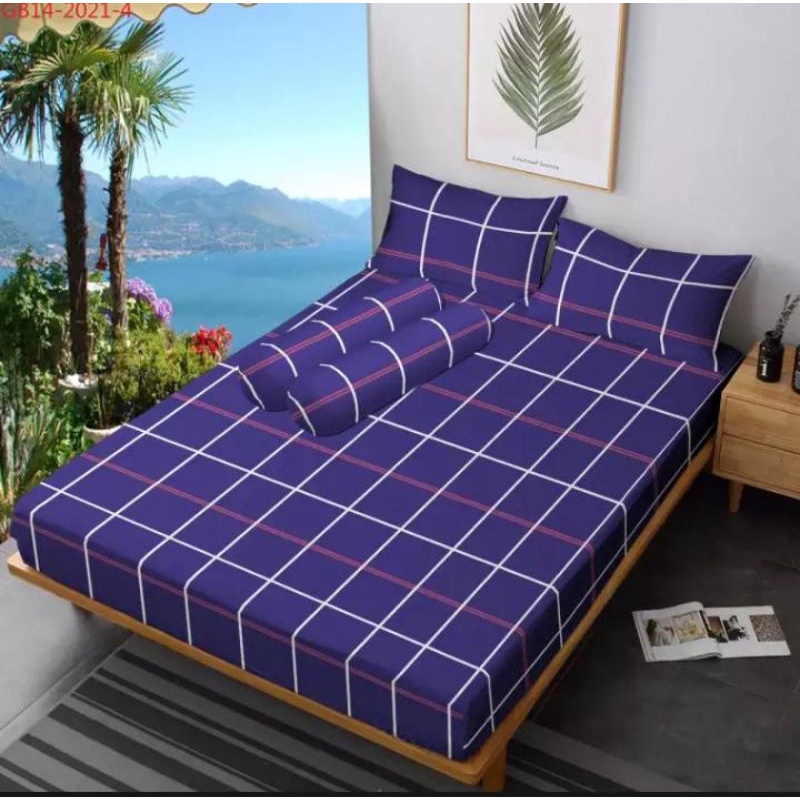 10.10 SPREI MURAH HOMEMADE navy square/ sprei anak motif bee lines/ Sprei hello kitty guitar/ kitty 