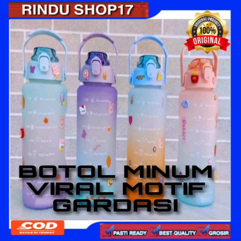 (RS)BOTOL MINUM VIRAL MOTIV GRADASI 2 LITER STIKER 2D 3D 2L