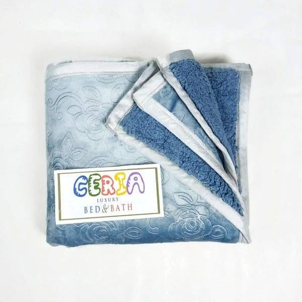 Selimut Halus Bulu Domba Tebal 2Lapis Ultimate 180x200cm Mint Blue