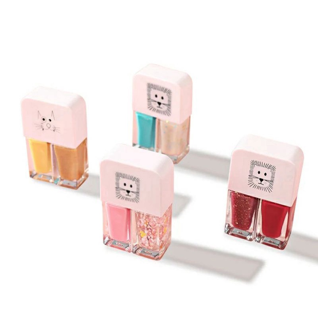 INDOMINI R610 2IN1 Kutek Korea Lucu 2 Warna Gel Nail Polish
