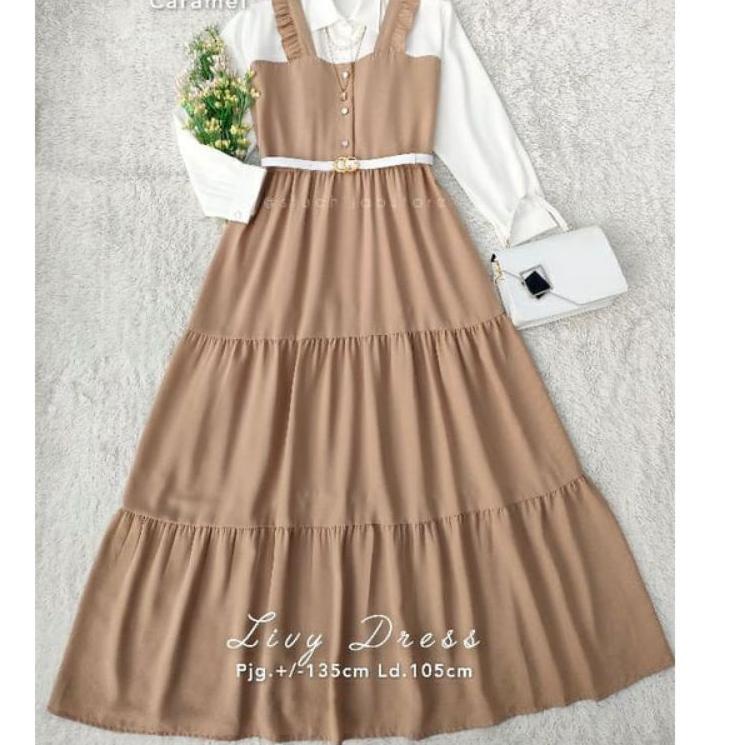 (ATC) livy dress | Gamis Remaja | Gamis Kekinian