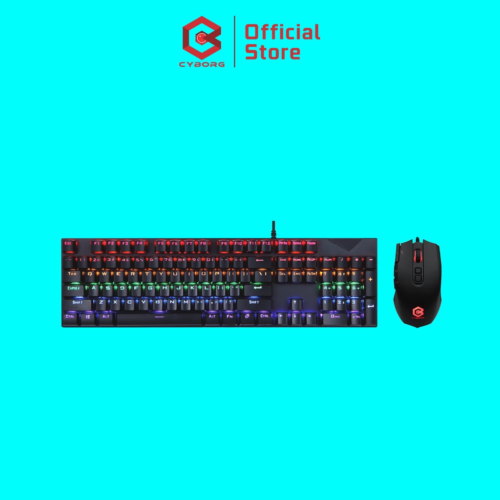 Bundle Combo Cyborg Keyboard Gaming MEKA10 & Mouse Gaming F3 Phantom