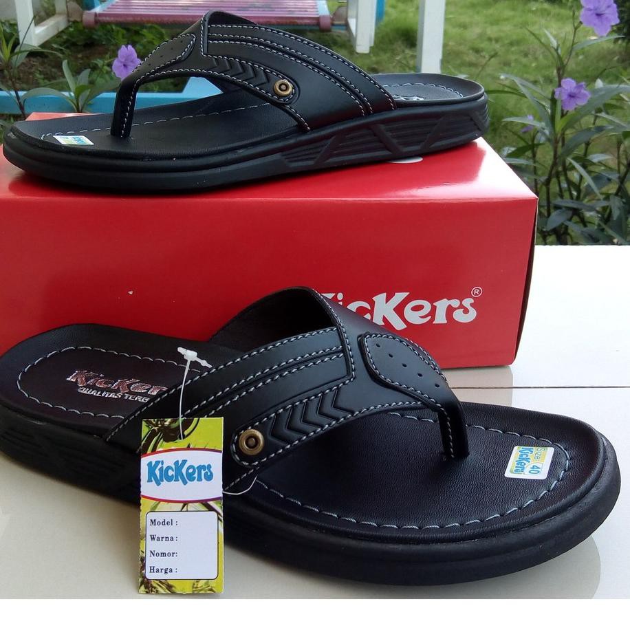 MTM9  PUNCAK 2.2 MEN SALE Sandal Pria kickers Kulit Casual terbaru hitam free box original terlaris