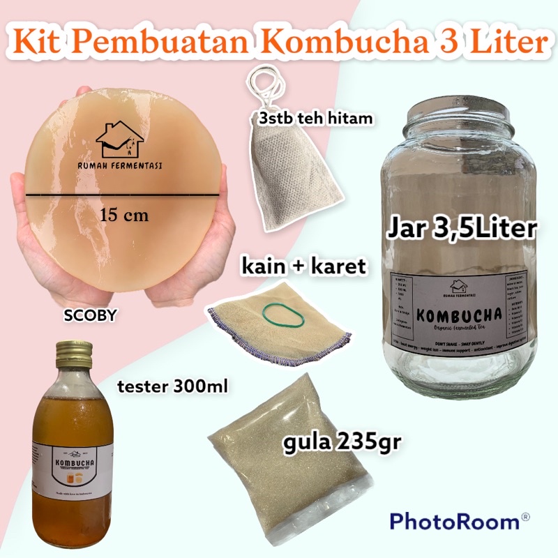 

KIT KOMBUCHA 3 LITER + TOPLES