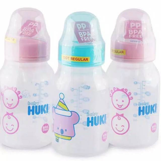 HUKI Botol Susu Bayi SNI PP BPA Free 60 mL, 120 mL, dan 240 mL