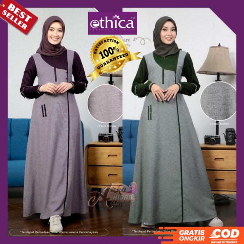 BAJU GAMIS TERBARU 2023 / GAMIS ETHICA AYUMI 291 / AYUMI 291 / GAMIS SIMPLE ELEGAN / GAMIS MODERN / 