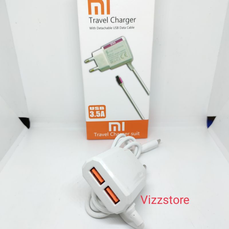 Charger Brand 2 USB 3.5A Micro USB Xiaomi Samsung Oppo Vivo Asus Lenovo