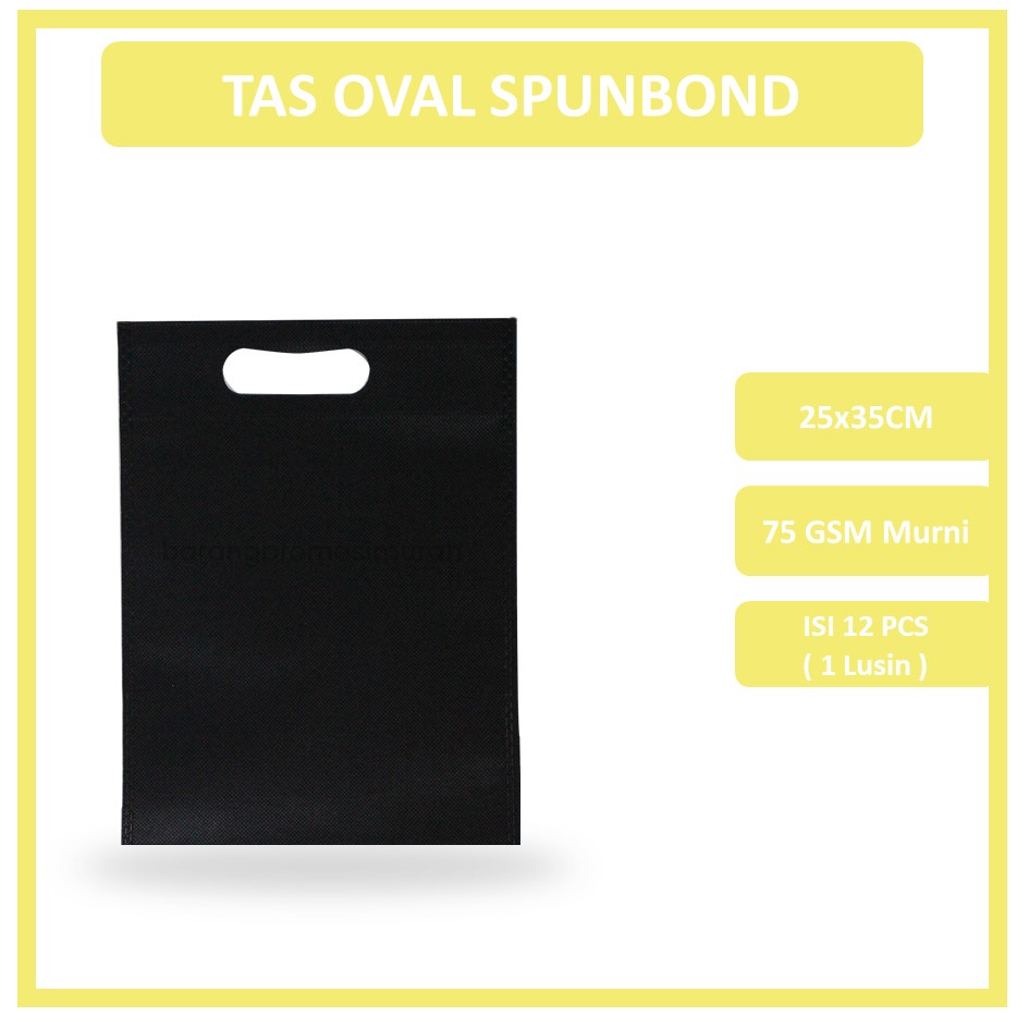 

GOODIE BAG SPUNBOND OVAL 25x35 (Kodian) / Tas Belanja Murah / Kantong Belanja / Tas Souvenir