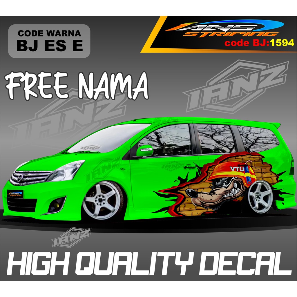 VARIASI STIKER MOBIL GRAND LIVINA SRIGALA NEW DESAIN  / STIKER MOBIL TERIOS XPANDER NEW DESAIN / VARIASI STIKER MOBIL AVANZA XENIA