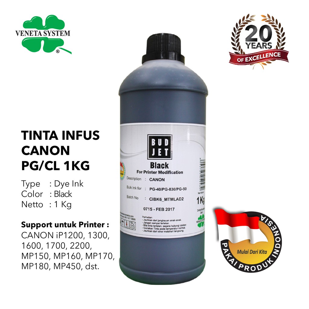 TINTA INFUS / CISS PG / CL BLACK / COLOR 1 KG