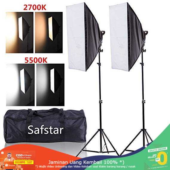 (BISA COD) RVOSTR Safstar Softbox Reflektor Photography Foto Studio Lighting Kit - KS62